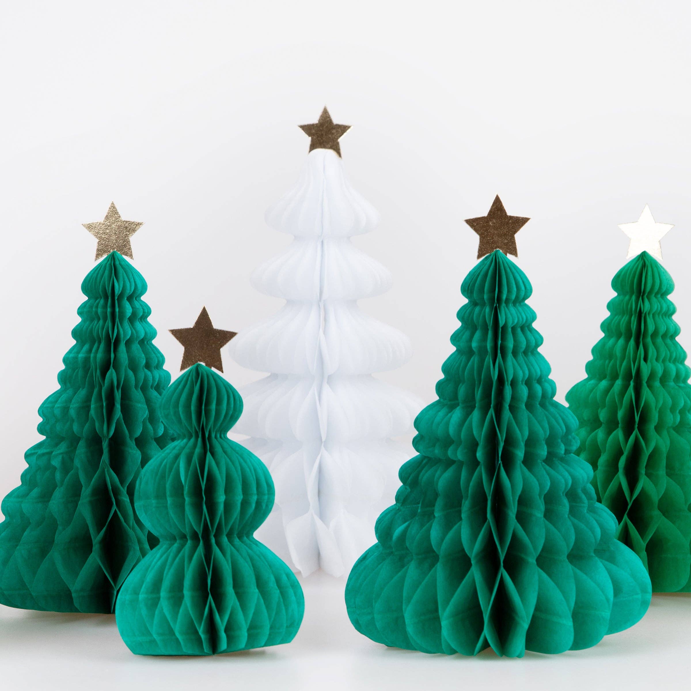 Meri Meri - Wholesale Christmas Decoration - Honeycomb Trees2
