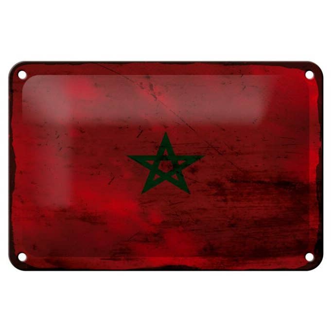 Bandeira de Marrocos Ferrugem Sinal Decorativo 18x12 cm por atacado de Femer
