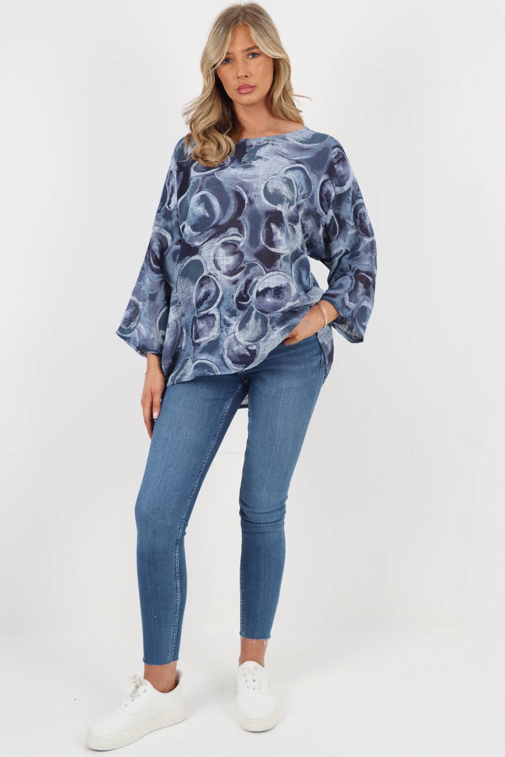 Miss Bold – wholesale Blouse – Women’s – Italian Circle Print Cotton Top60