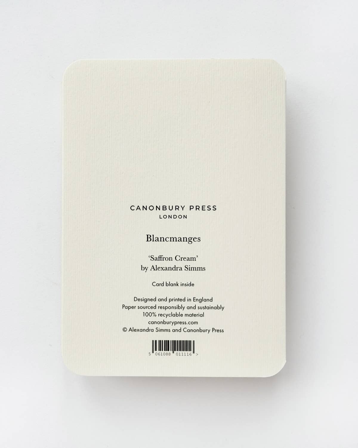 Canonbury Press – wholesale Birthday card – Saffron Cream Blancmange Greeting Card | Birthday Card2