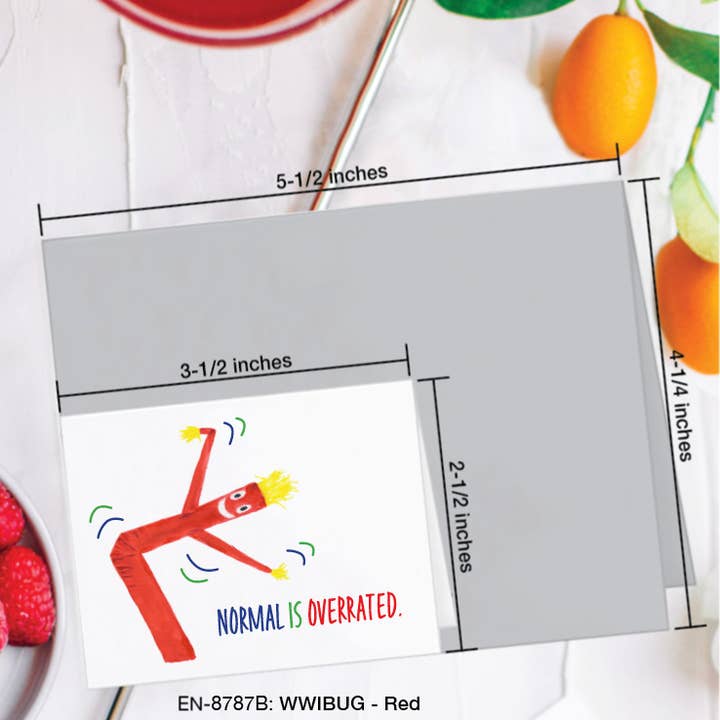 Printed Canvas - Wholesale Everyday Greeting Card - WWIBUG - Red, Greeting Card (#8787B)1