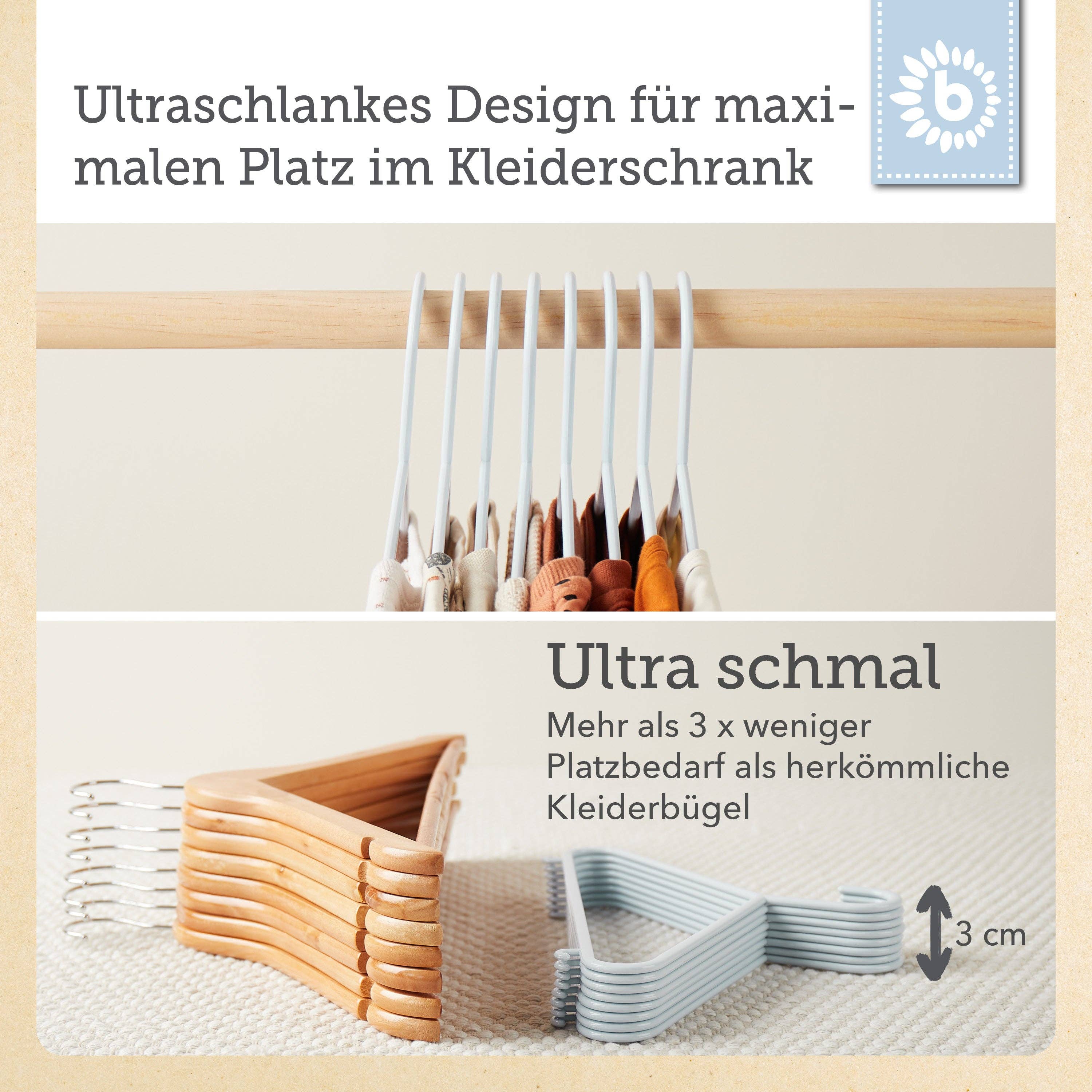 Bieco Spielwaren - Wholesale Clothes Hangers - Hanger 8-piece set misty blue4