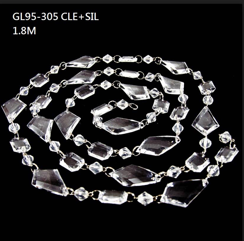 Decor N Beyond – Arco de bandeirinhas por atacado – Guirlanda de pingente de torção de cristal acrílico de 6 '1