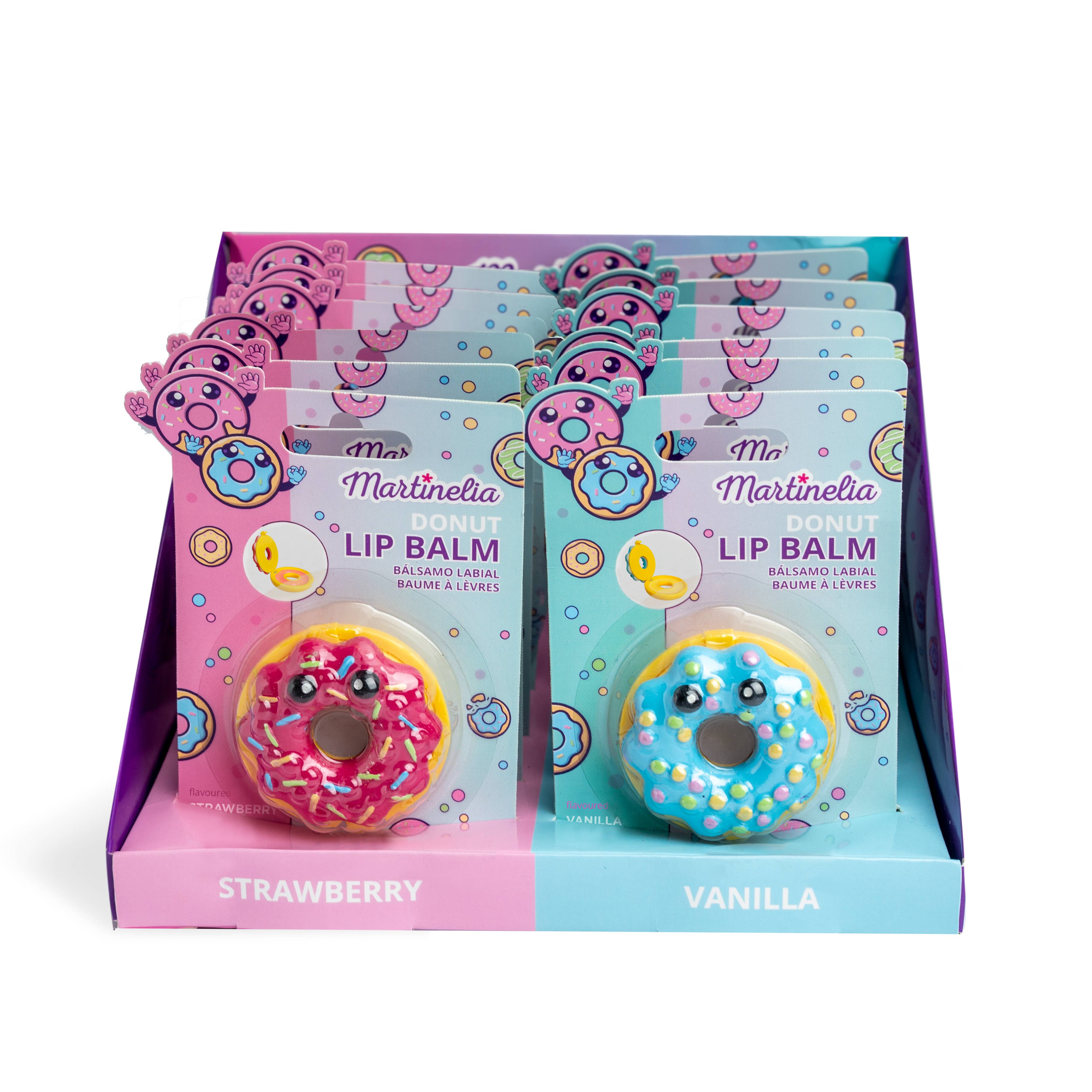 Aquarius Cosmetic SLU - Wholesale Kids Makeup - Kids - MARTINELIA WORLD DONUT LIP BALM KEYCHAIN1