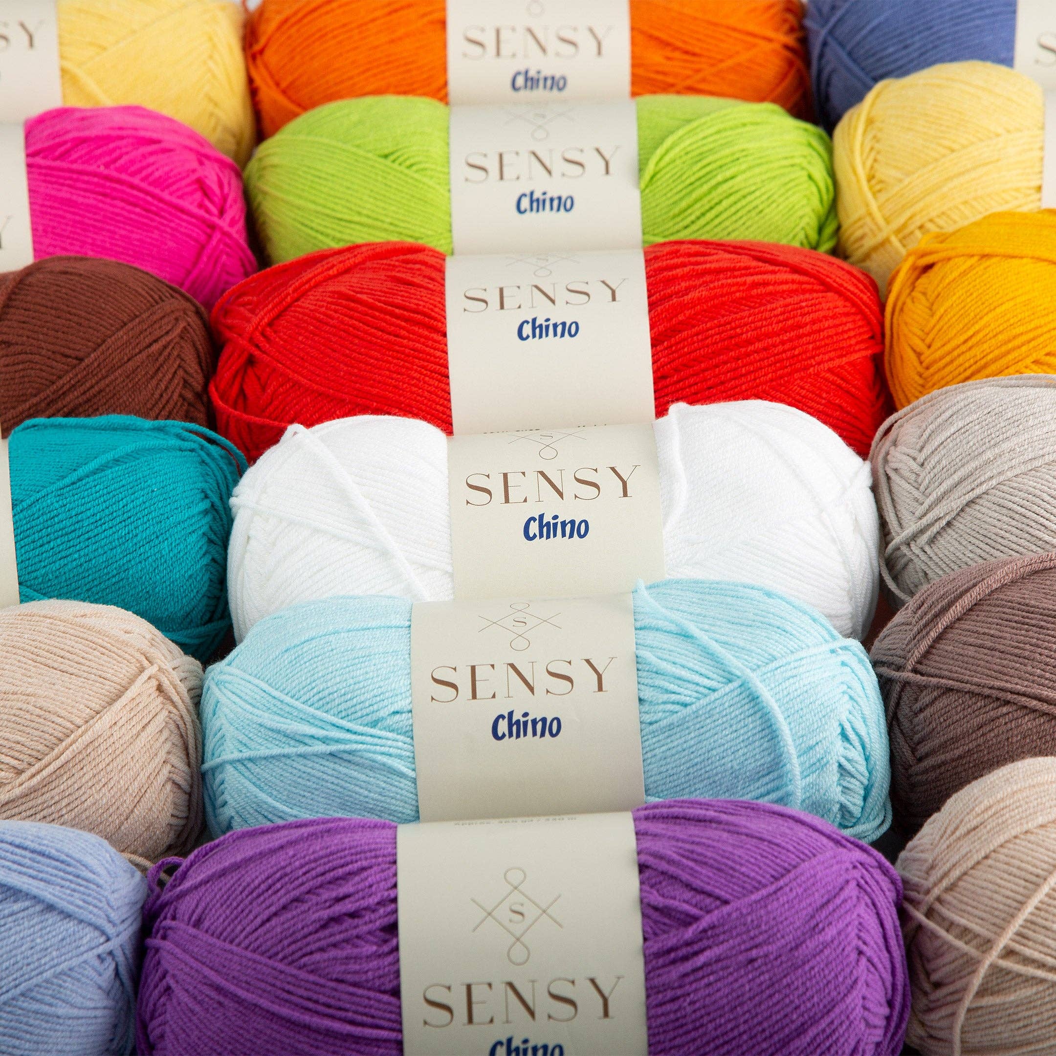 Sensy - Wholesale Yarn - Sensy Chino Soft Cotton Yarn, 3.5 oz, 360 Yards, Gauge 2 Fin46