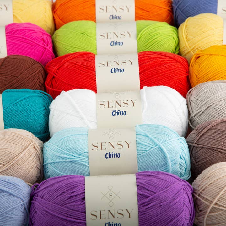 Sensy - Wholesale Yarn - Sensy Chino Soft Cotton Yarn, 3.5 oz, 360 Yards, Gauge 2 Fin46