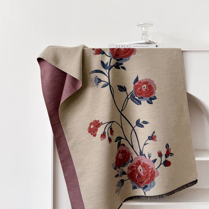 Winding River - Wholesale Wrap - Women's - Red / Blue Blossom Reversible Wrap