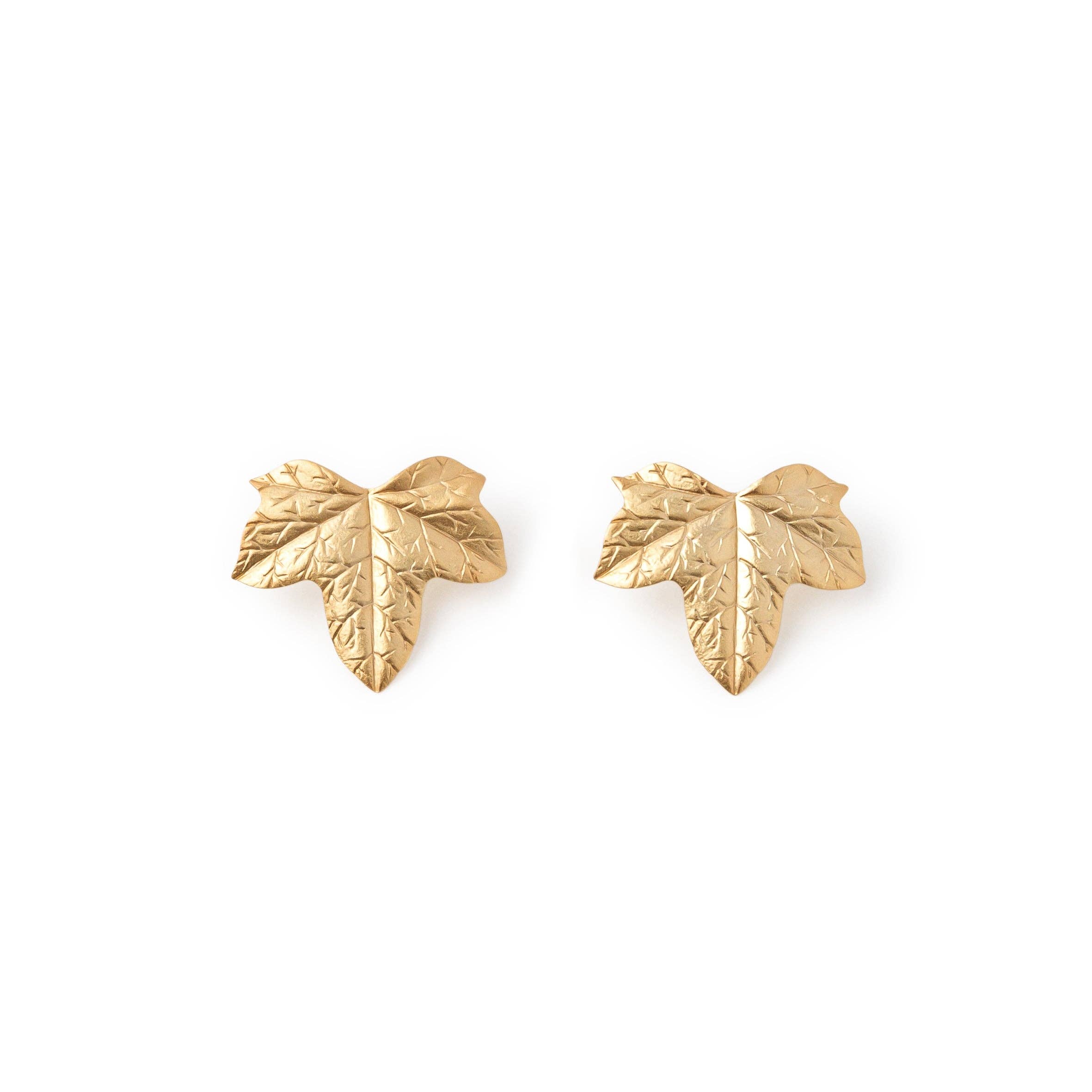 Ginger & VelVet – wholesale Stud/post earrings – 24ct gold-plated Ivy medium earrings1