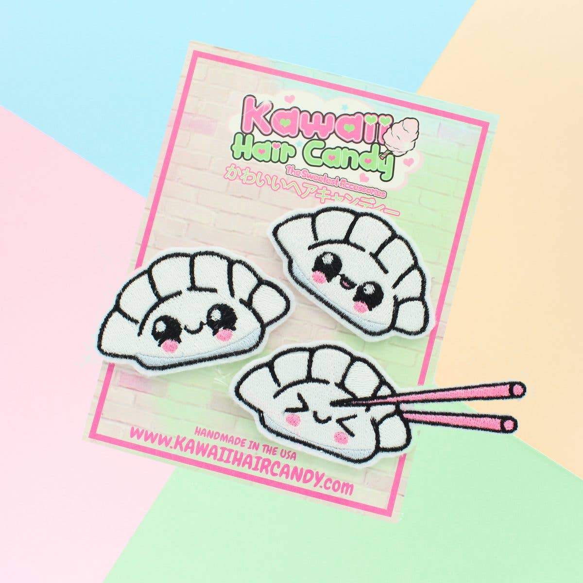 Kawaii Hair Candy - Wholesale Hair Clip - Women's - Kawaii Chibi Food Gyoza Dumpling Hair Clip Set1