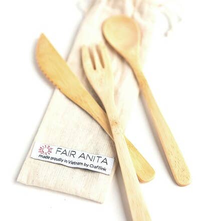Fair Anita - Wholesale Assorted cutlery set - Sustainable Bamboo Utensil Set2