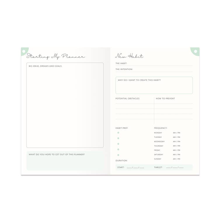 Portico Designs - Wholesale Journal/Diary - Rituals Happy Habits Guided Productivity Journal/Planner3