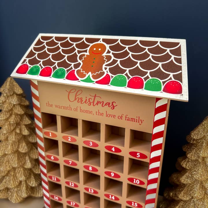 Abbey & CA Gift - Wholesale Advent Calendar - Gingerbread Advent Countdown Calendar