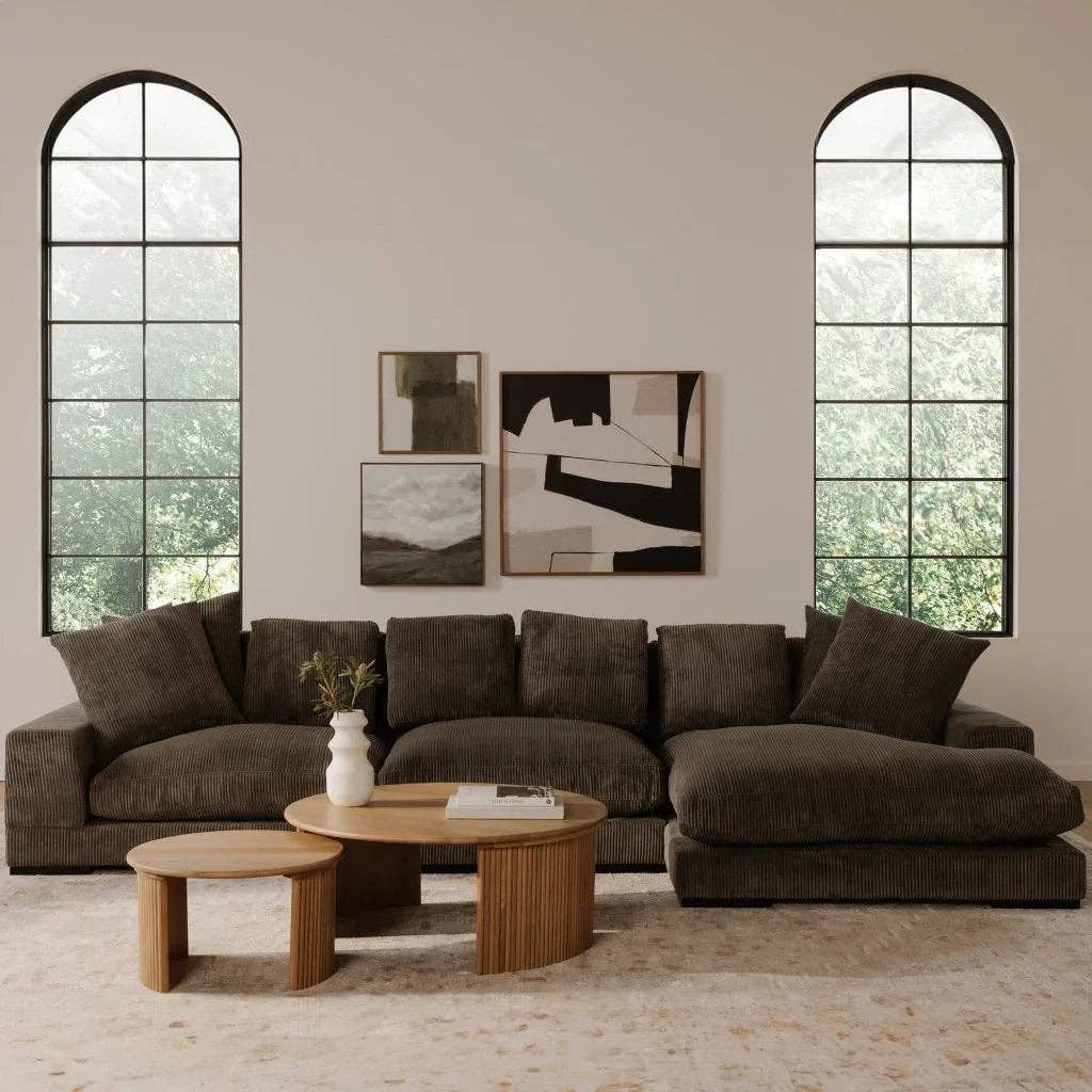 LOOMLAN - Wholesale Coffee Table - Penny Solid Oak Top Round Coffee Table15