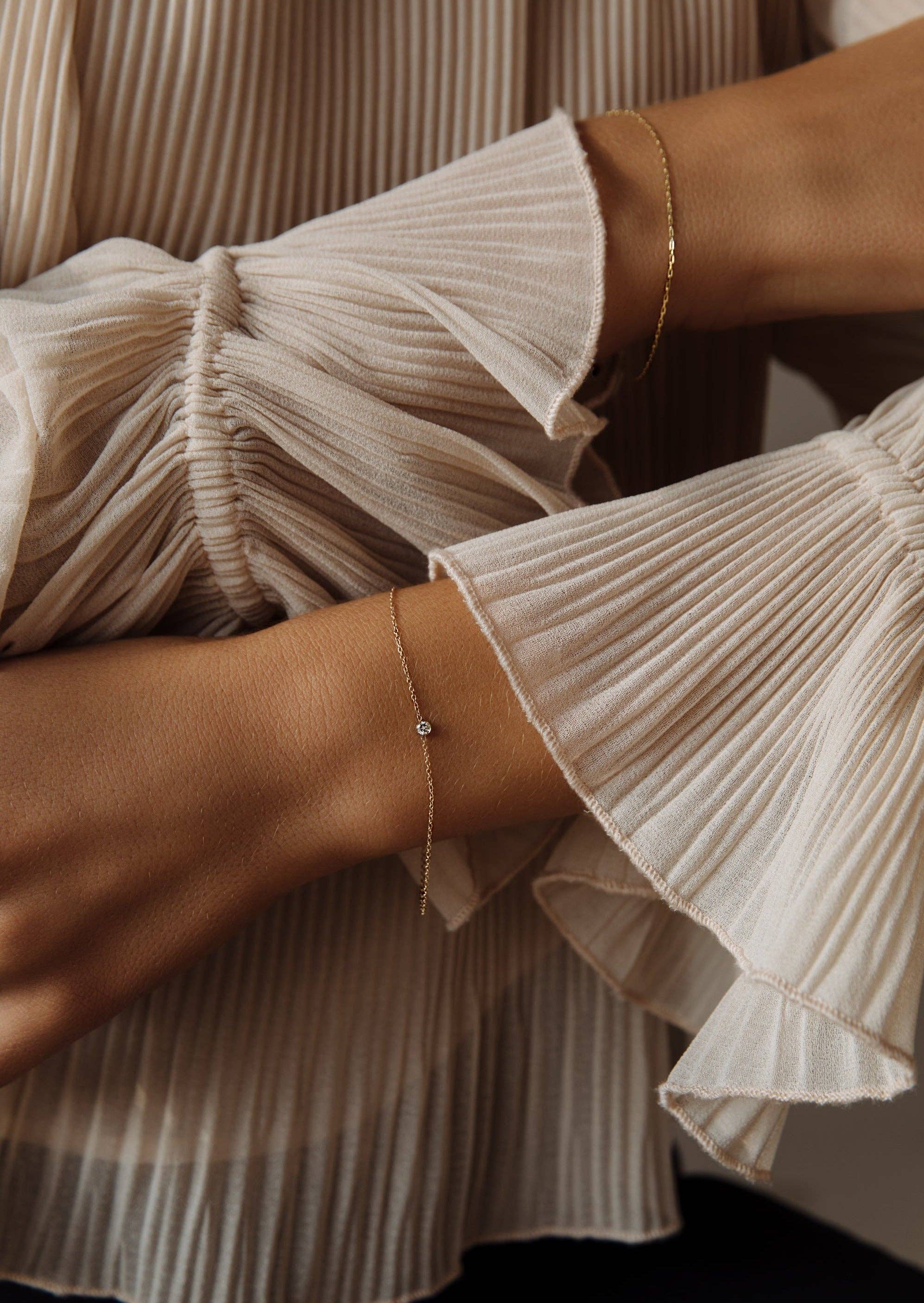 Kinn – wholesale Smycken - Herr – Solitaire runt diamantarmband1