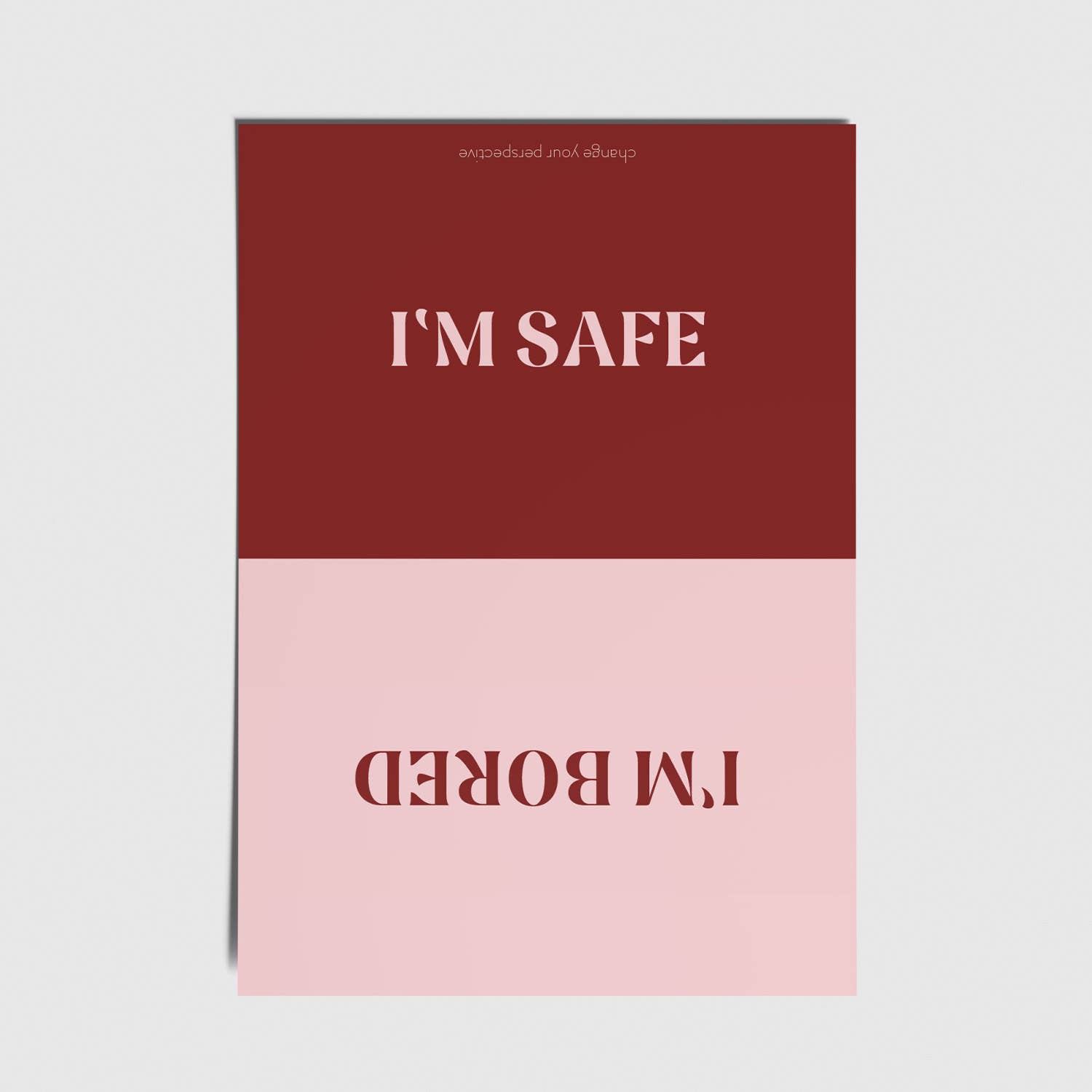 studio mirabella - Wholesale Everyday Greeting Card - I'm bored - I'm safe - A6 postcard1