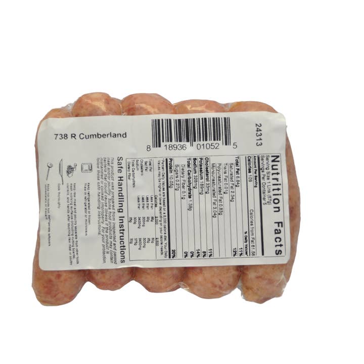 MeatCrafters Inc. - Wholesale Sausage - Cumberland Bangers Sausage Links: English-Style