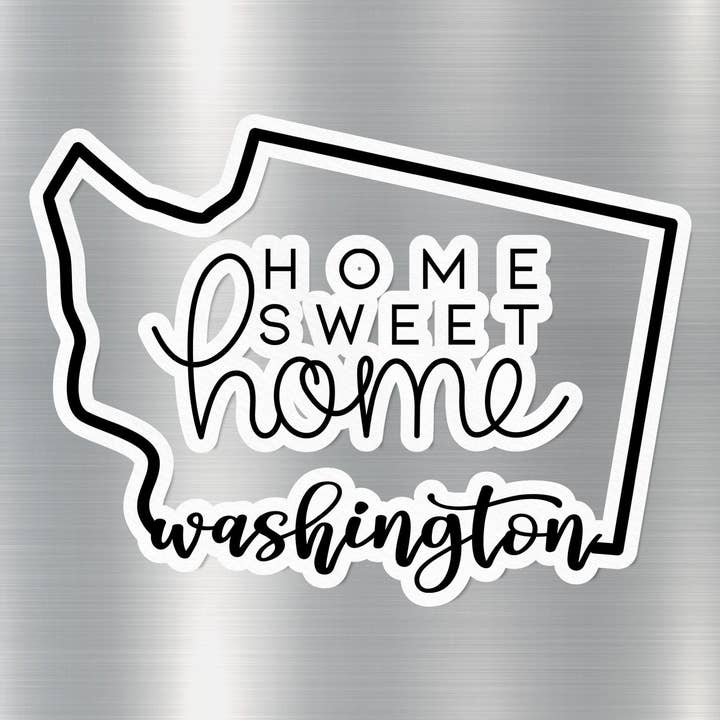 Home Sweet Home Washington State Sticker for wholesale by GraffMerch.com