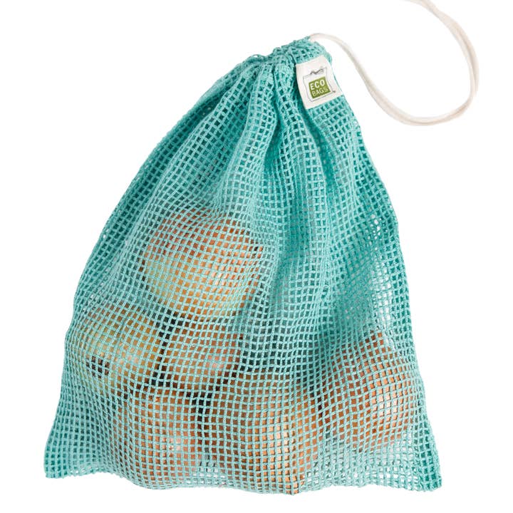 ECOBAGS - Wholesale Grocery/Shopping Bag - Organic Cotton Mesh Reusable Produce Bag | Medium