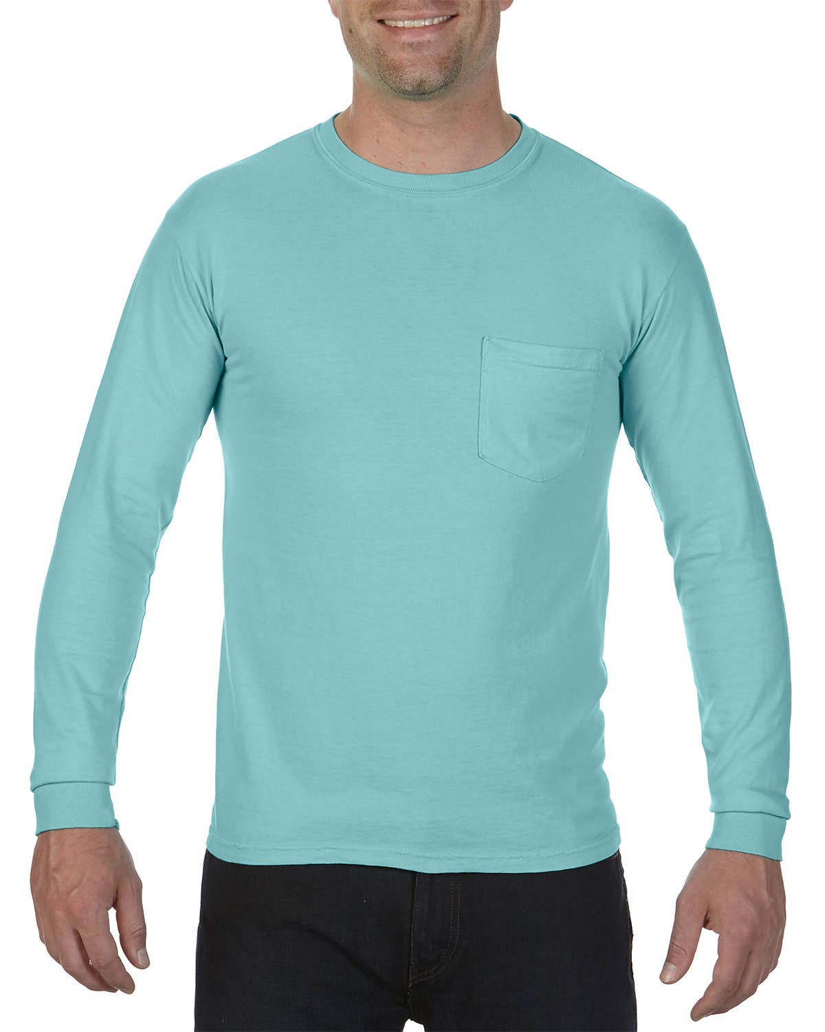 Total Apparel - Wholesale T-Shirt - Men's - Comfort Colors Garment-Dyed Long-Sleeve Pocket T-Shirt C44103