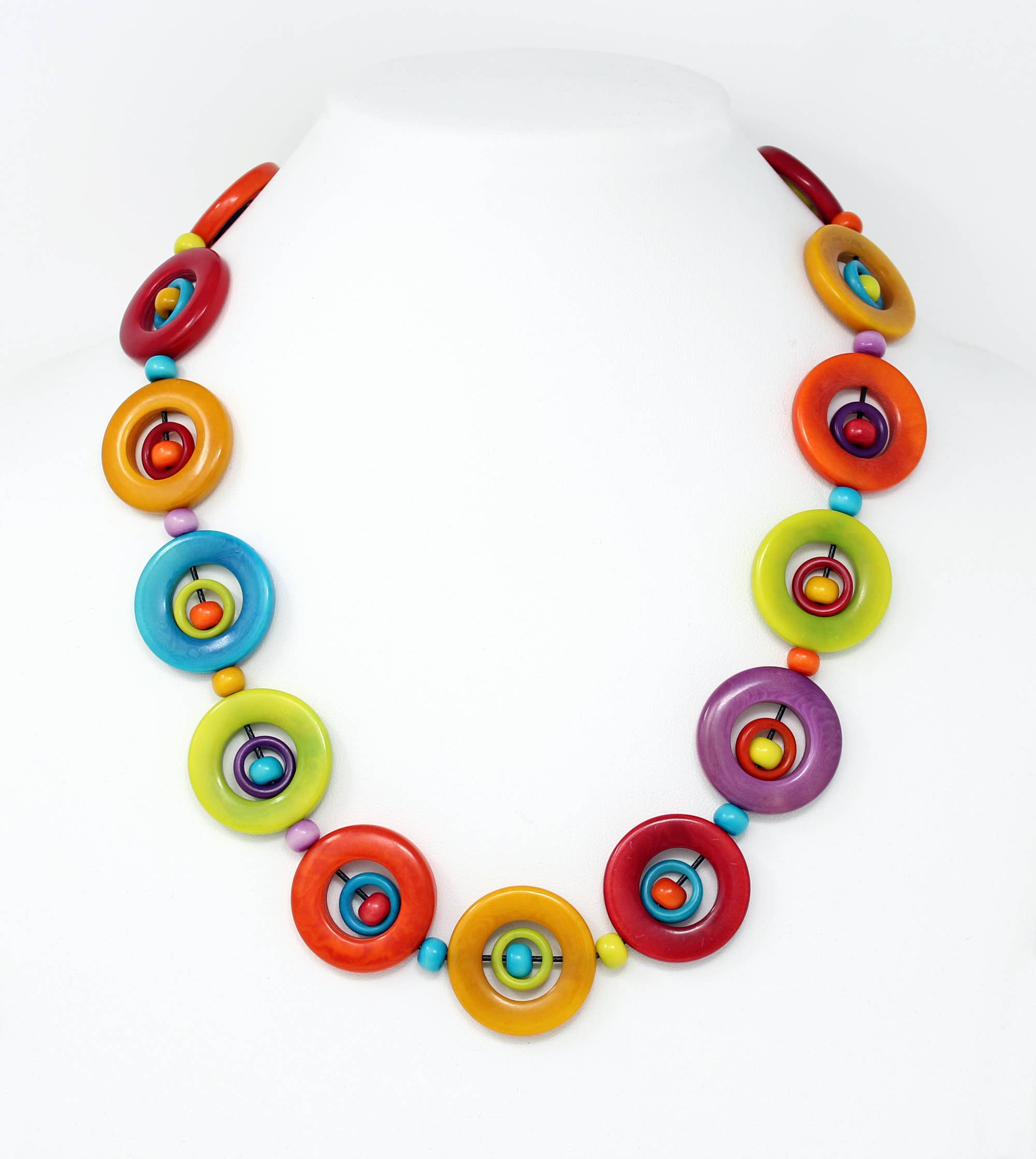 Muichic Natural Jewelry - Wholesale Jewelry Set - Tagua Jewelry Set Multicolor, Necklace and Earrings1