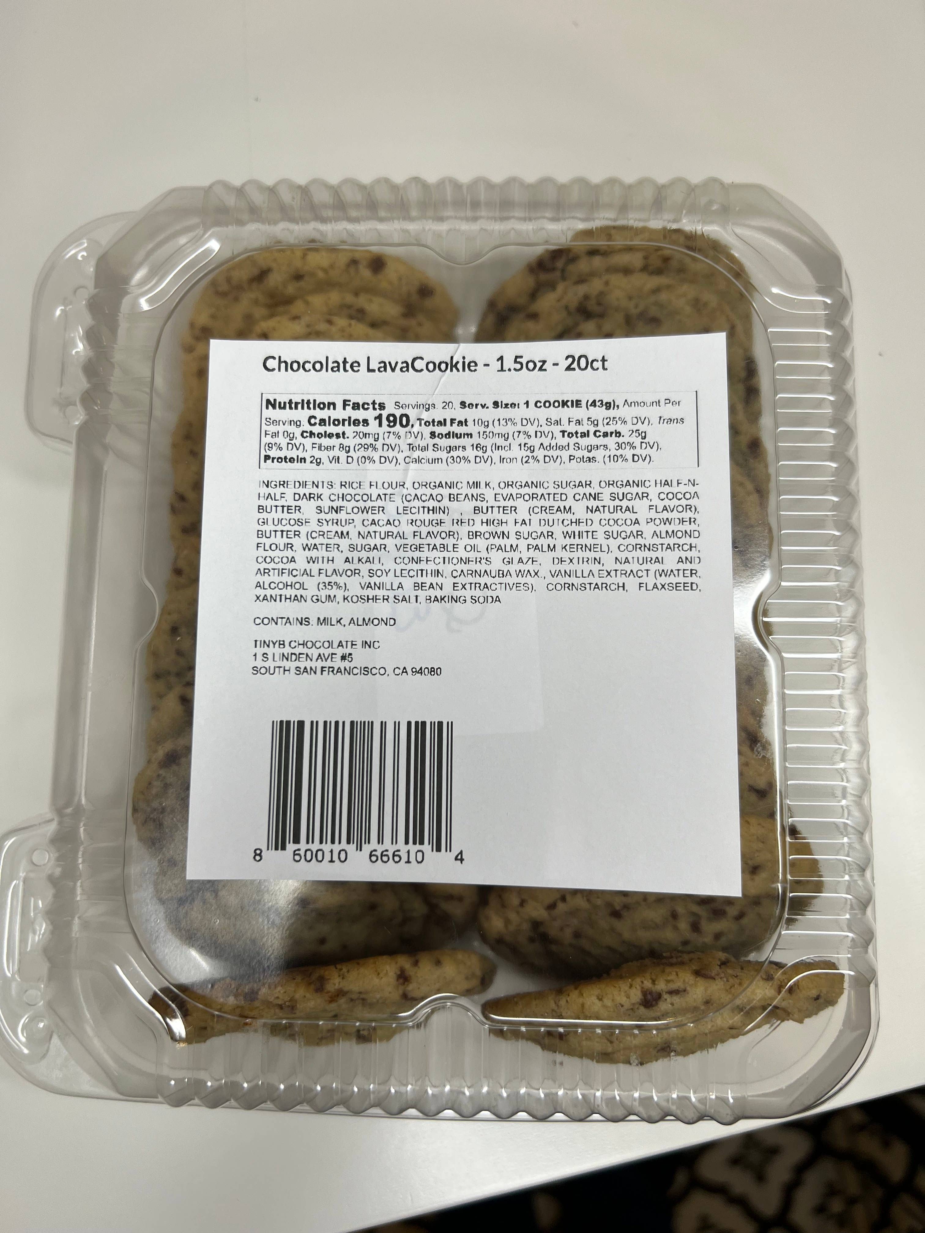 tinyB chocolate - Vendita all'ingrosso Biscotti - Chocolate LavaCookies senza glutine - Confezione bulk6