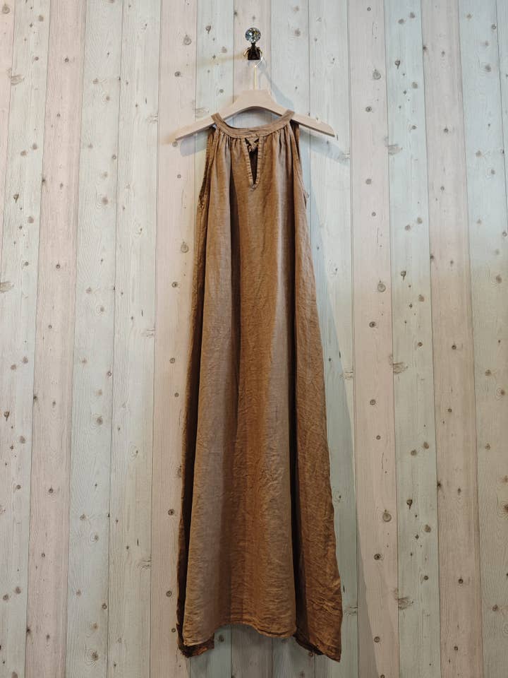 Linen & More - Wholesale Dress - Women's - REF 72330 DRESS WITH BACK BOW 100% LINEN