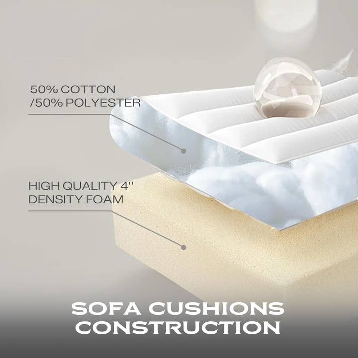 Cream White Linen Oversized Modular Sectional Sofa With Removable Cushion Covers for wholesale on Faire7