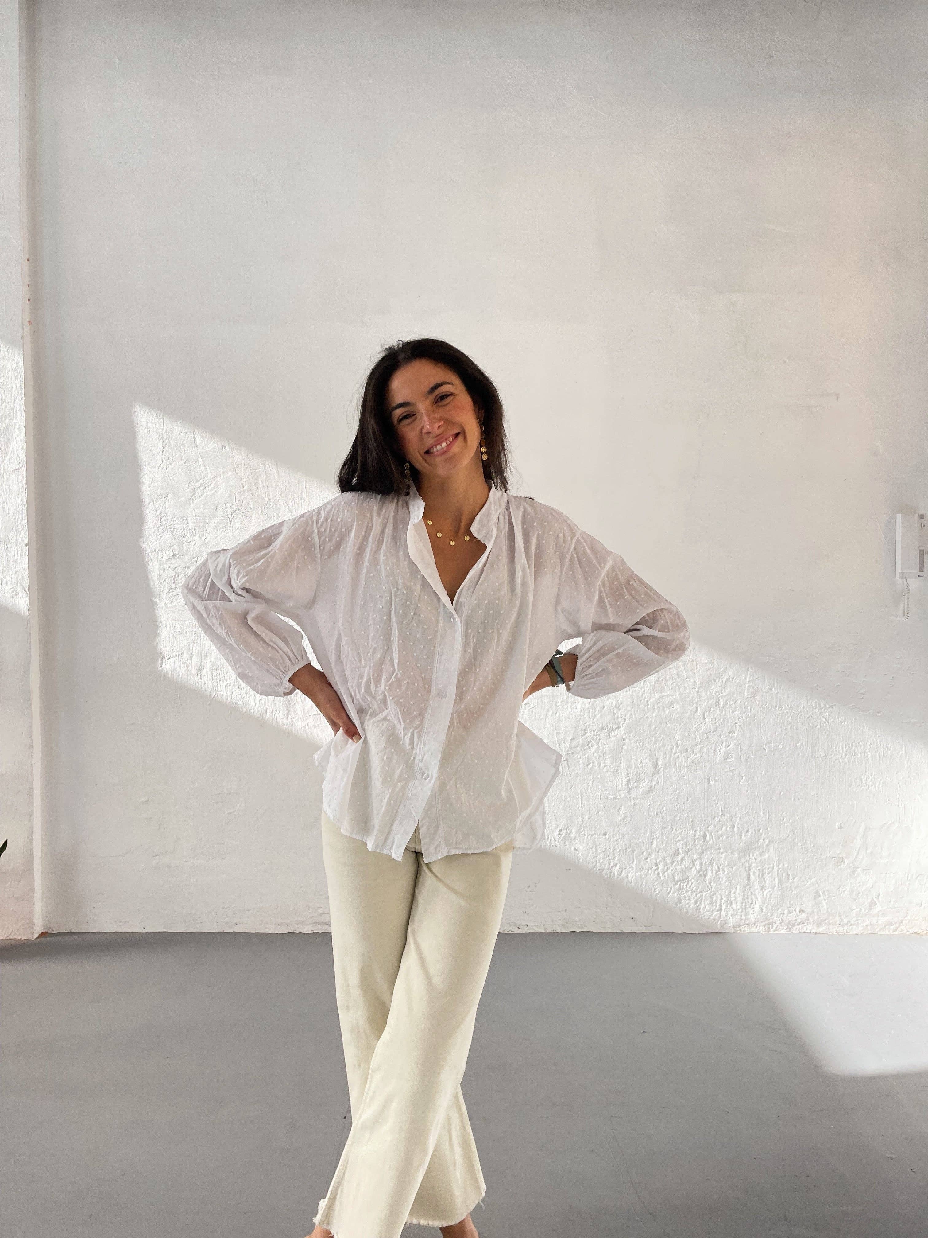 MindTraveler – Großhandel Bluse – Damen – Julia Weiße Bluse3