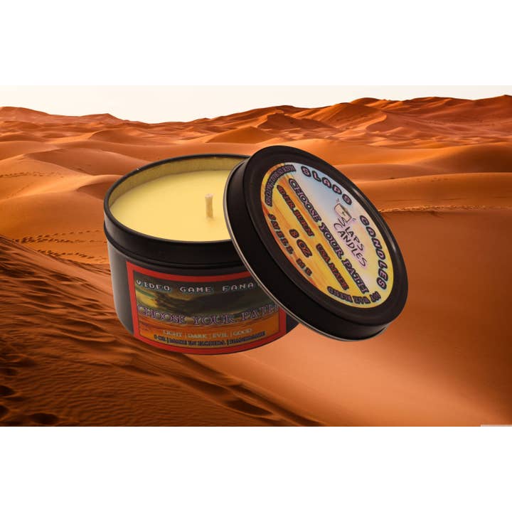 Kotor Inspired Video Game Candle| Tin Black | Non-Toxic for wholesale by Slaps Candles