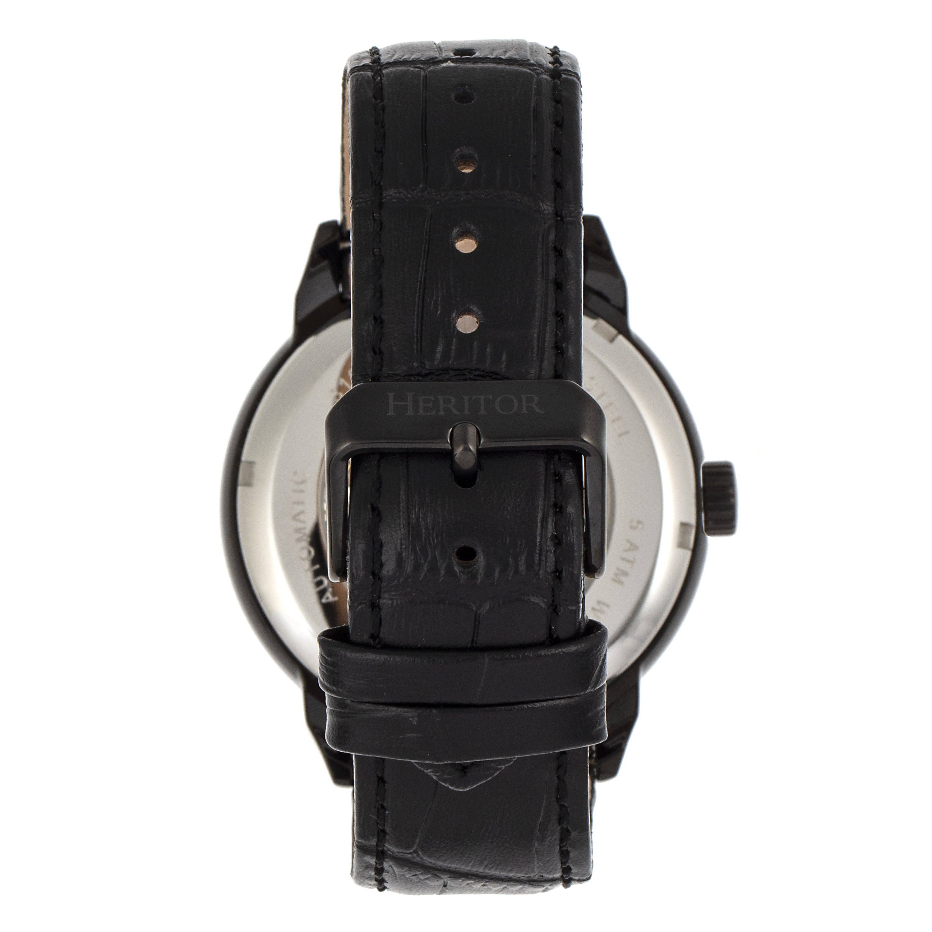 Heritor Automatic - Wholesale Wrist Watch - Men's - Heritor Automatic Sanford Semi-Skeleton Leather-Band Watch18