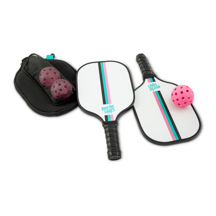 6pc Carbon Fiber Pickleball Set - Black for wholesale by Core Home