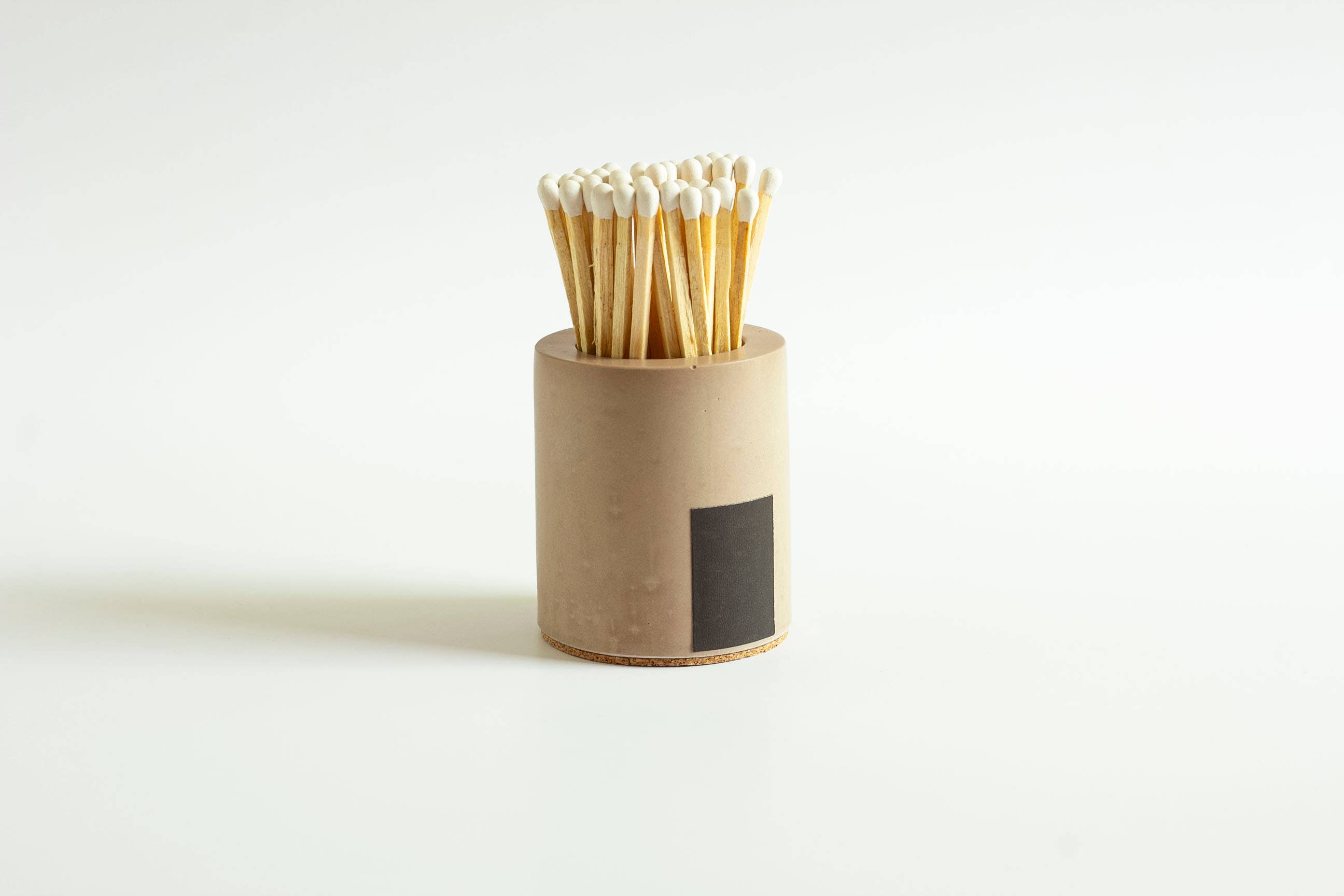 Tenn Prairie – wholesale Match holder – Cylinder Match Holder – Concrete Design with 3-Inch Safety Matches9