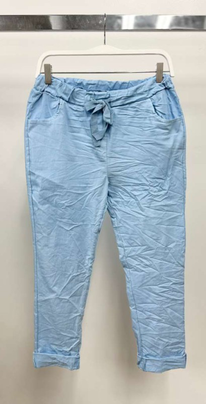 VENTI6 - Vendita all'ingrosso Pantalone - Donna - JOGGERS CON COULISSE INCRESPATI A TINTA UNITA (50060)32