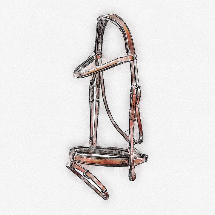 The Gift Horses - Vendita all'ingrosso Set per galleria a parete - Set di 5 stampe artistiche senza cornice - Attrezzatura da equitazione inglese - Stampe ad acquerello