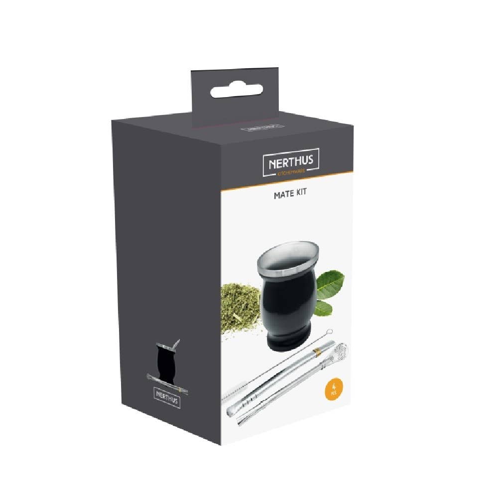 Vin Bouquet (Find It Import & Export Sl) - Wholesale Cocktail/Liquor Glass - Mate Kit with Double Wall Steel Cup 250 ml2