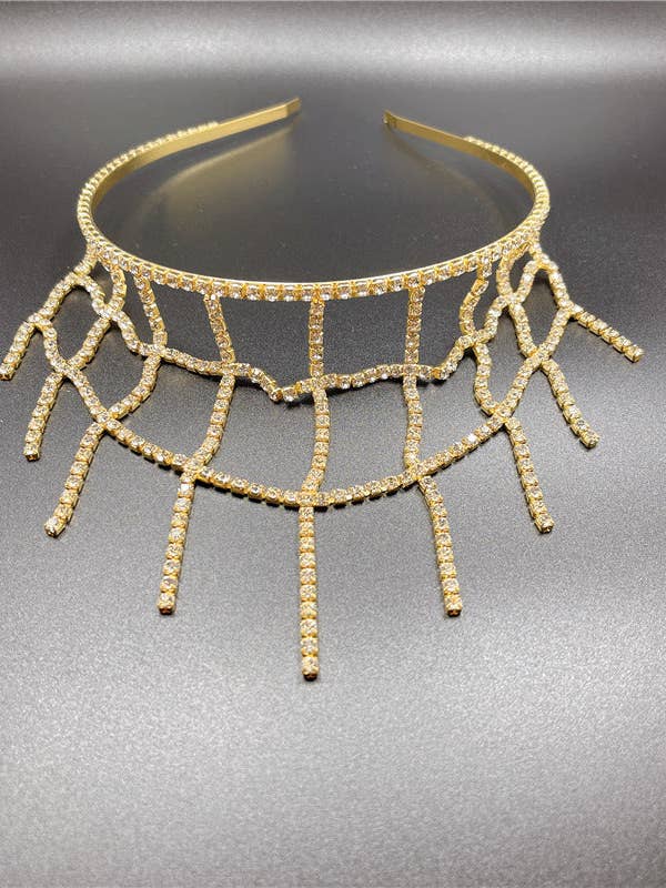 Mesh Rhinestone Headband L3241 for wholesale by Ole