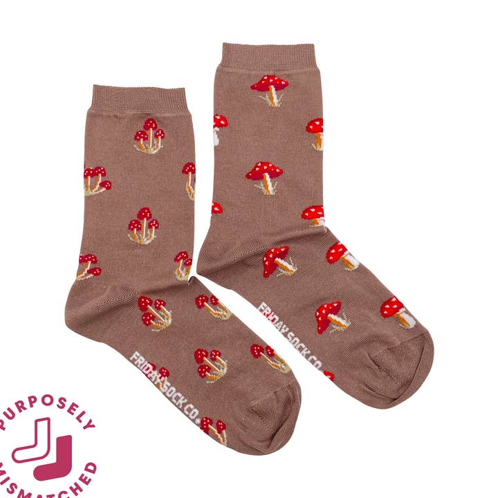 Women's Mushroom Socks for wholesale by Friday Sock Co.