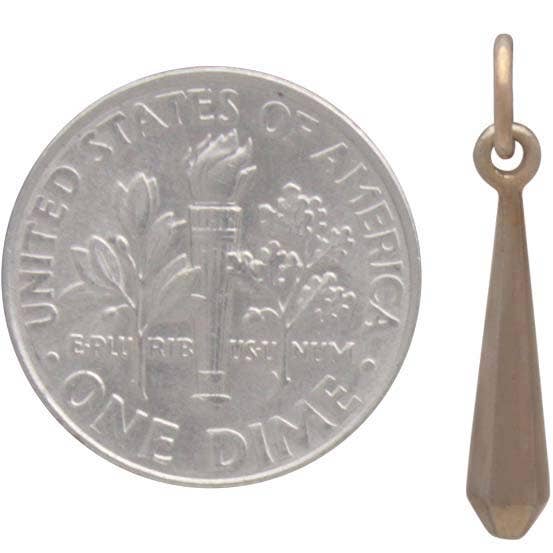 Plazko - Wholesale Individual charm/pendant - Bronze Faceted Teardrop Charm -21mm - 1pc2