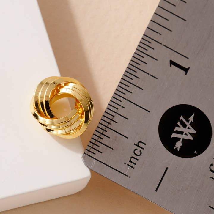 Verita Lane - Wholesale Stud/Post Earrings - Knot Stud Earring Stud/Post Earrings Gold Hypoallergenic Jew5