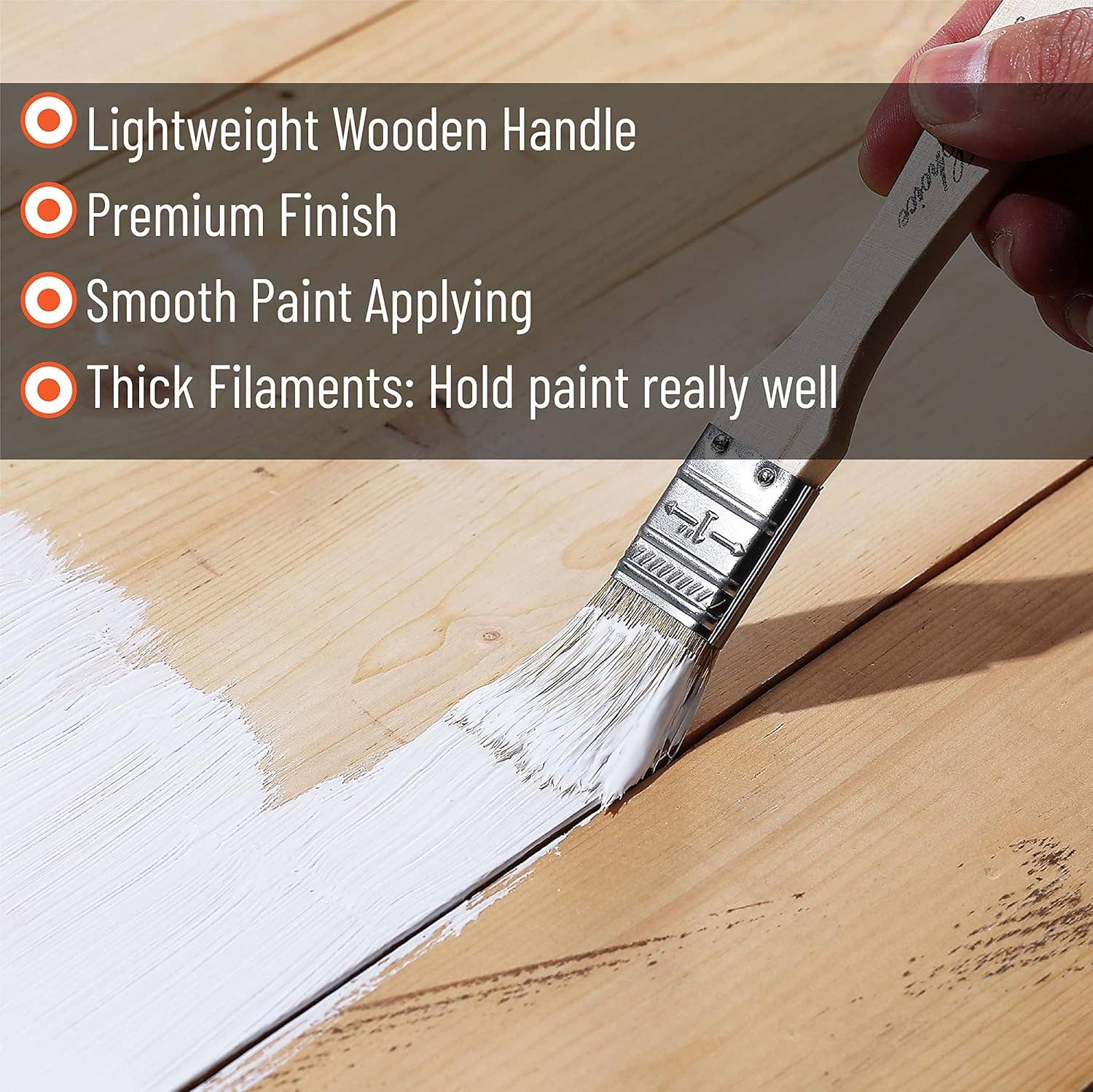 Bates Choice - Wholesale Paint/Wax Brush - Chip Paint Brushes, 1 Inch, 96 Pack4