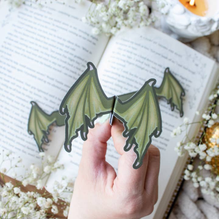 Meaggie Moos - Wholesale Bookmark - 3D Dragon Wings Bookmark | Soft Touch10