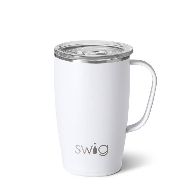 White Travel Mug (18oz) for wholesale by Swig Life