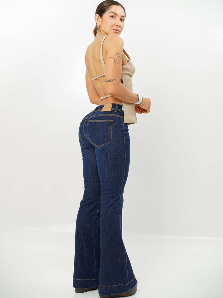 Lira 3 - Women's Low Rise Bootcut Jeans for wholesale by Alien