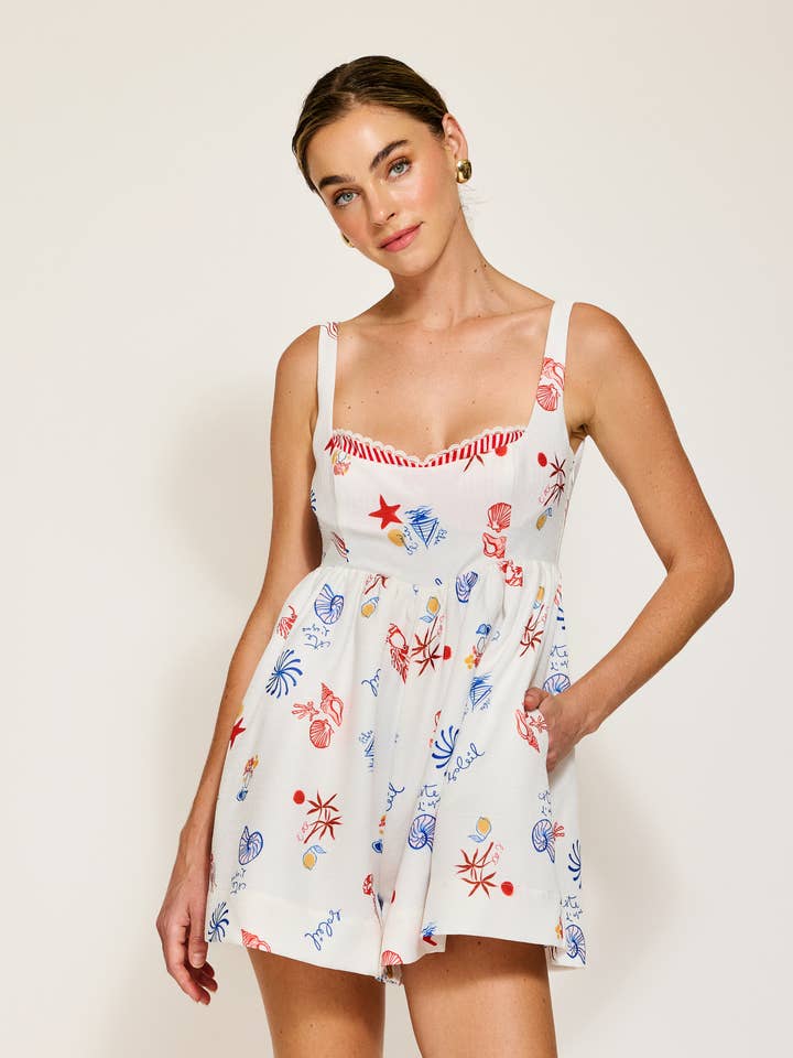 WIT MULTI REETA ROMPER voor groothandel op Faire2