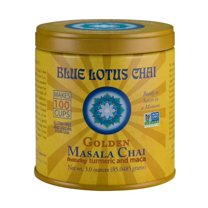 Blue Lotus Chai Company - Wholesale Loose Tea - Golden Masala Chai - 3oz Tin (100 cups)0