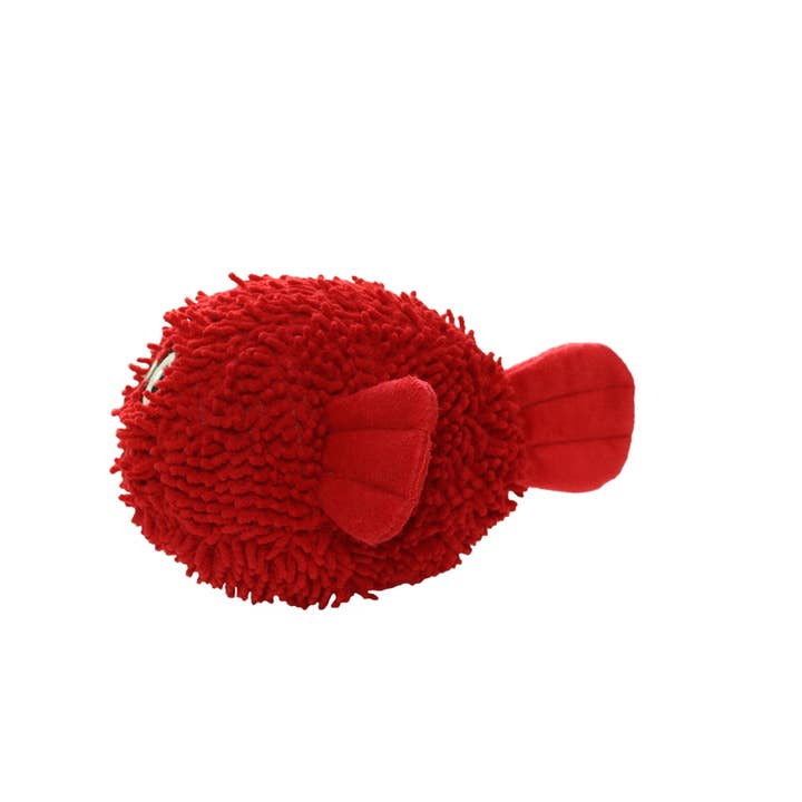 Tuffy Dog Toys - VIP Products - Wholesale Pet Squeaky Toy - Dog - Mighty Microfiber Ball Blowfish, Durable, Squeaky Dog Toy