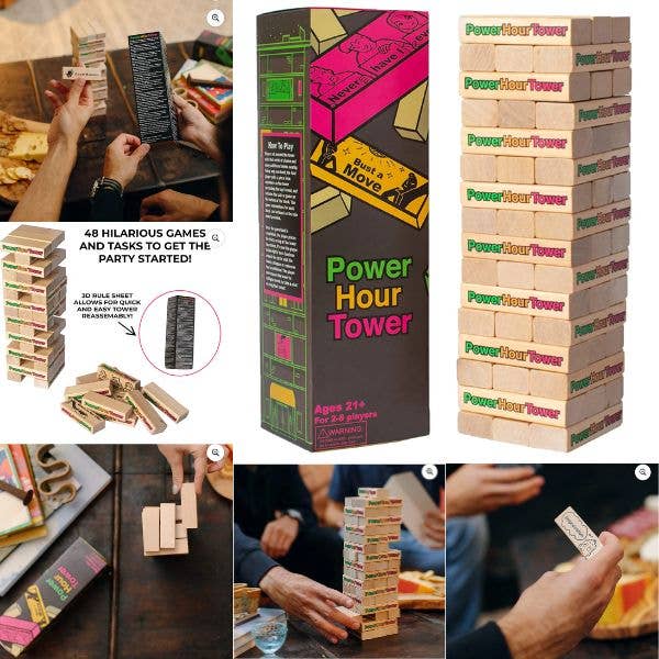 The Power Hour Tower - Ages 21+ -Contains 48 Maplewood Block for wholesale by St. Louis Wholesale LLC