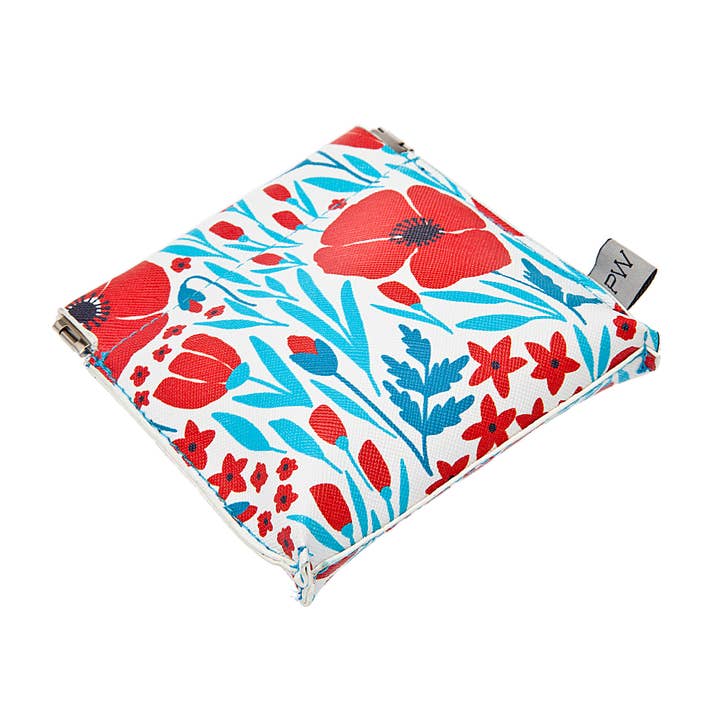 Poppy Floral Clasp Pouch for wholesale by Philip Whitney by Godinger