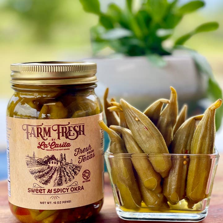 La Casita Hot Sauce - Wholesale Pickled Vegetables - Farm Fresh by La Casita Sweet & Spicy Pickled Okra