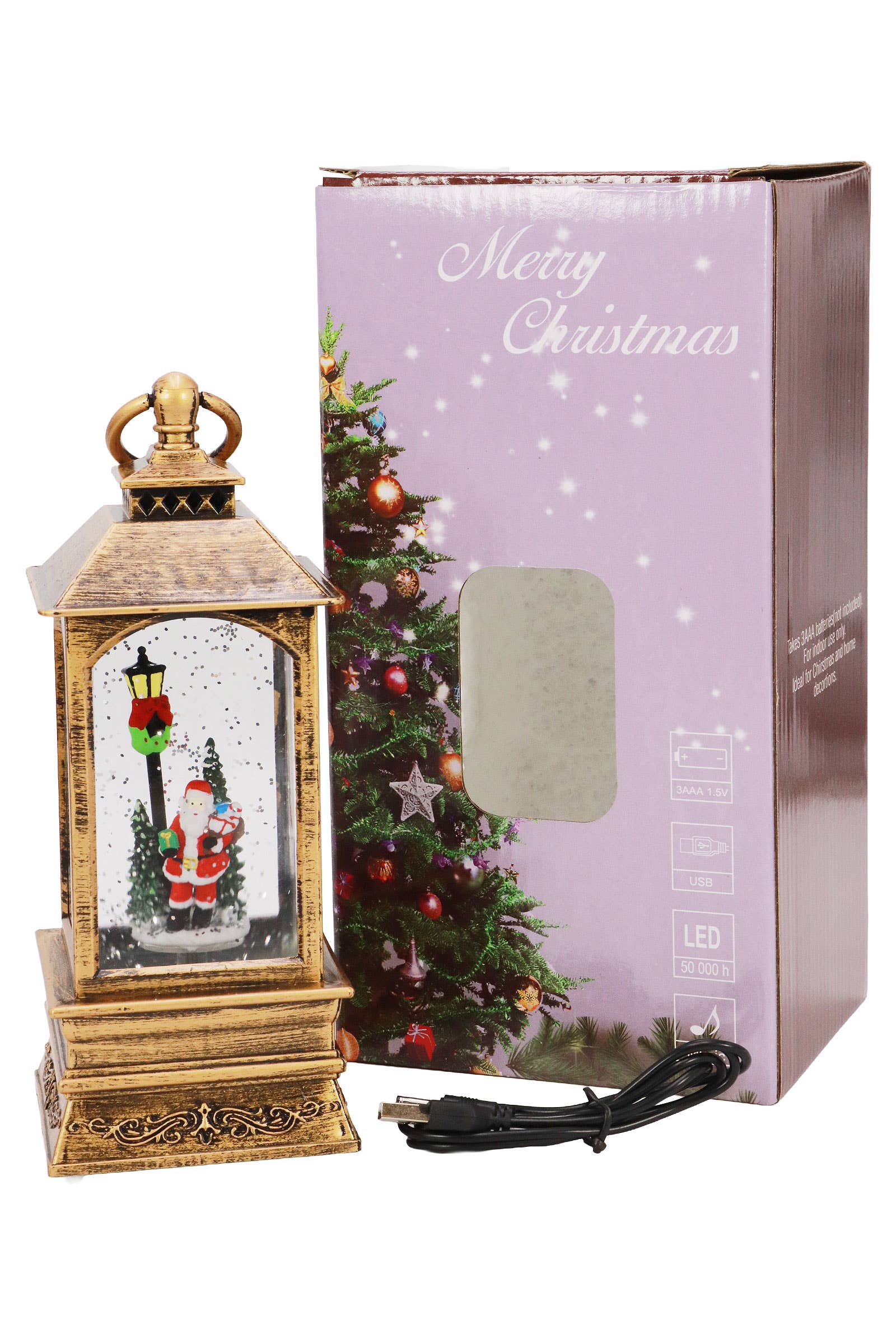 ASSORTI Vintage Kerstmis Glanzende Muziek Led Lantaarn - Steady voor groothandel op Faire7